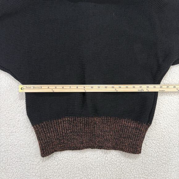 Vtg 80s Christine Knit Jacket Zip Sweater Embellished Beaded Suede Wool Tassels - Picture 6 of 7